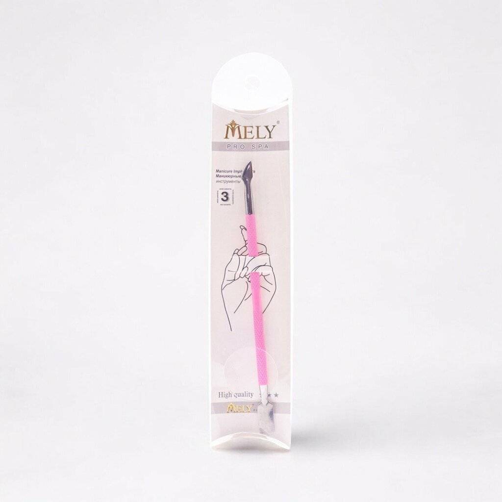Mely Repujador de cutículas mango rosa