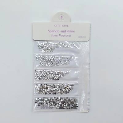 City Girl Strass Plateado